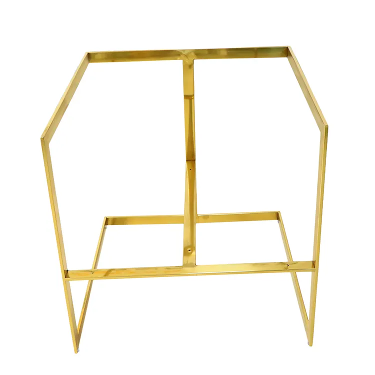 Cadres de chaise de canapé de meubles en acier inoxydable doré personnalisés à vendre