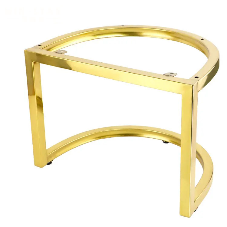 Luxury gold metal frame leg Semicircle furniture supports frame foot sofa chair frame feet furniture accessory frame