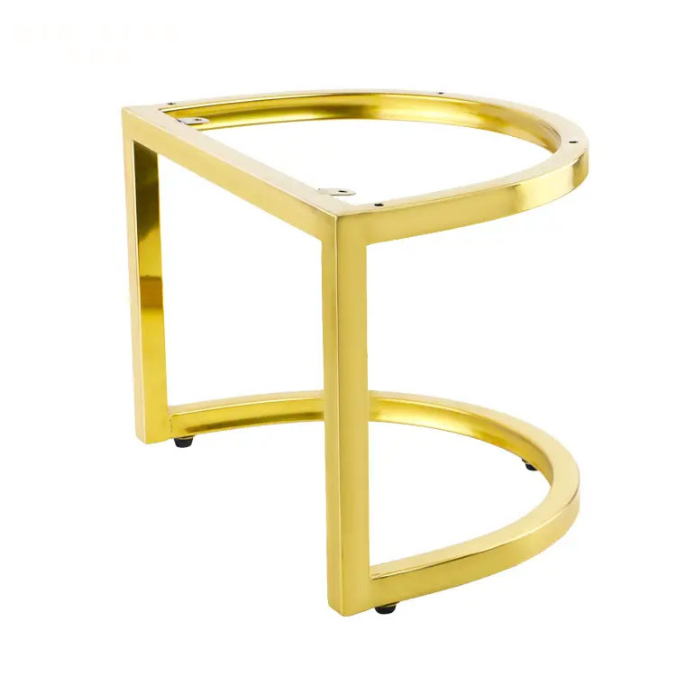Luxury gold metal frame leg Semicircle furniture supports frame foot sofa chair frame feet furniture accessory frame