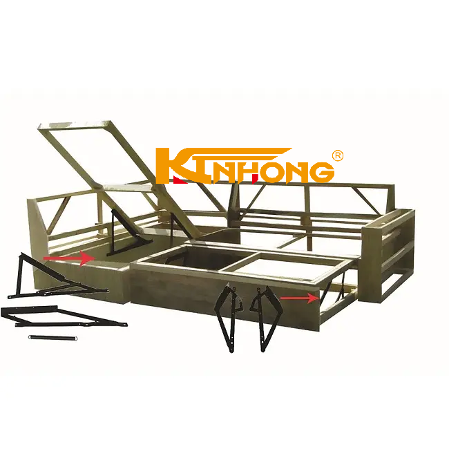 Furniture Hardware Sofa Accessories Bracket Spring Hinge Sofa Bed Mechanism Black Bed Lifting Mechanism