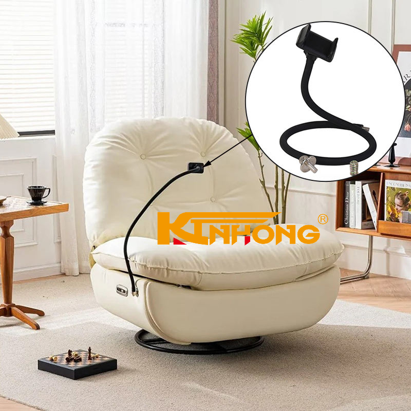Intelligent Electric Sofa Metal Phone Holder Rod for Electric Sofa 180 Degree Rotation Angle Black Tablet Phone Holder Rod