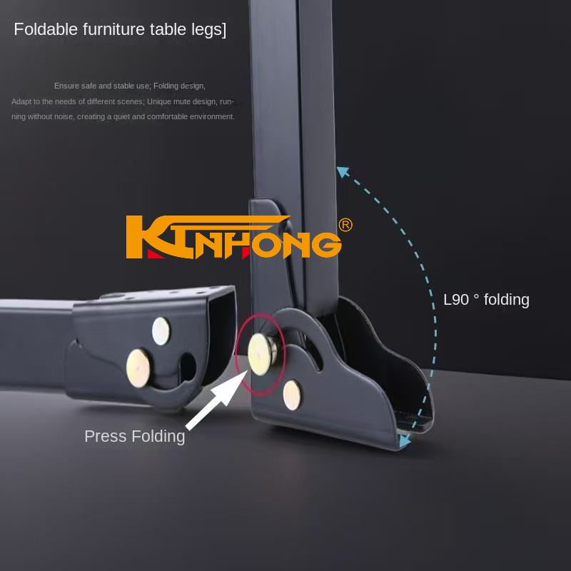 Custom Height Hidden Folding Furniture Table Legs Metal, Metal or Steel Black Sofa Legs for Sofa Iron I Shape Bed/cabinet/sofa