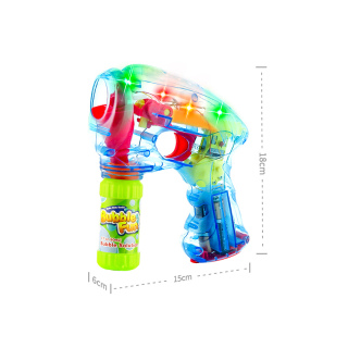 Bubble Fun B/O Transparent Bubble Gun with Light