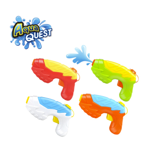 Pistolet à eau Aqua Quest 16 cm avec 4 couleurs assorties