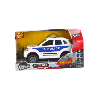 Camion de police à friction avec lumière et son