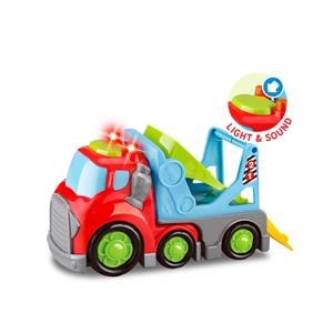 Cartoon autotransportmakelaar van 19,5 cm met Try Me