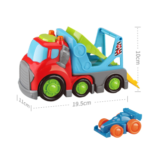 Cartoon autotransportmakelaar van 19,5 cm met Try Me