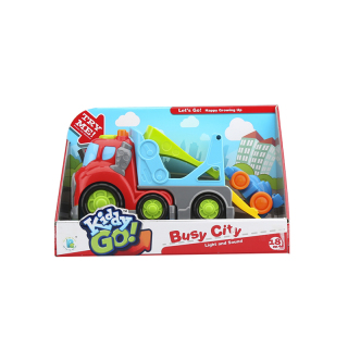 Cartoon autotransportmakelaar van 19,5 cm met Try Me