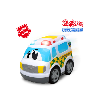 Ambulancia de dibujos animados R/C de 2,4 Ghz con Try Me