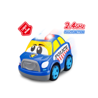 Coche de policía de dibujos animados R/C de 2,4 Ghz con Try Me