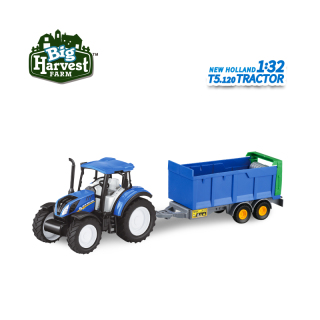 1:32 New Holland T5 gelicentieerde tractor met mestverspreider