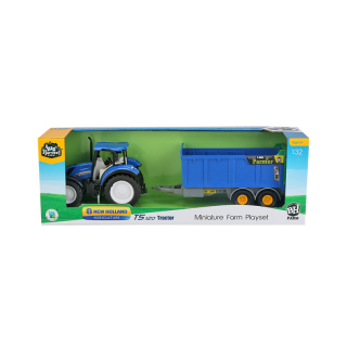 1:32 New Holland T5 gelicentieerde tractor met mestverspreider