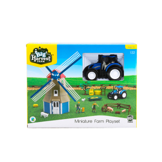 1:32 Farm Set with New Holland T5 Licensed Tractor and Windmill