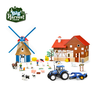 1:32 Pełny zestaw Farma z licencjonowanym ciągnikiem New Holland T5