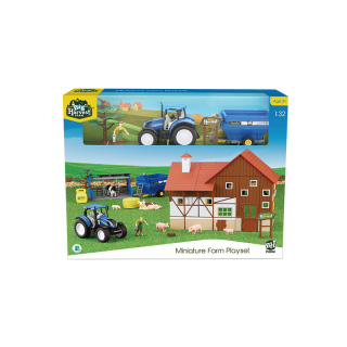 1:32 Farm Set with New Holland T5 Licensed Tractor and House