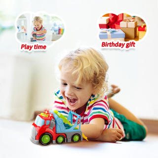 Cartoon autotransportmakelaar van 19,5 cm met Try Me
