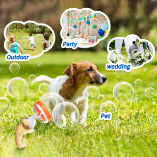 Bubble Fun 2 w 1 B/O Jumbo Pistolet do baniek mydlanych w kształcie psa