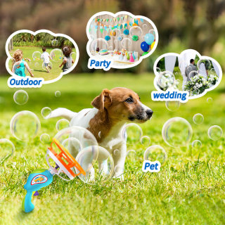 Bubble Fun Battery Operated Bubble inside Bubble Jumbo Gun