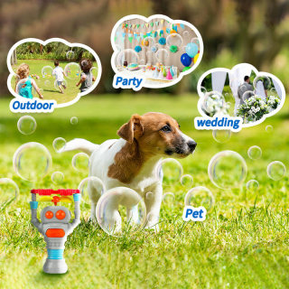 Bubble Fun - Mini robot de burbujas con pilas