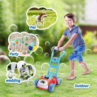 Bubble Fun B/O Mower Bubble Machine with Smile Face