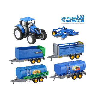 1:32 Bauernhof-Spielset mit Freilauf New Holland T5 Traktor DHPF30106A