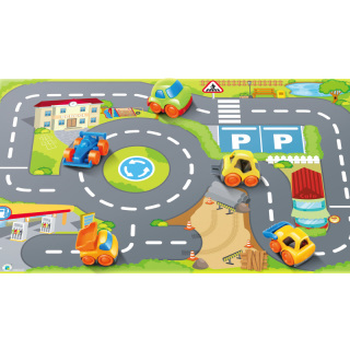 5pcs 5cm Mini Car Playset with Playmat