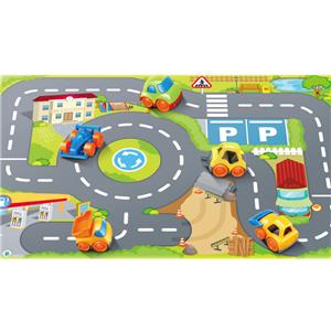 5pcs 5cm Mini Car Playset with Playmat