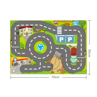 5pcs 5cm Mini Car Playset with Playmat