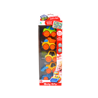 5pcs 5cm Mini Car Playset with Playmat