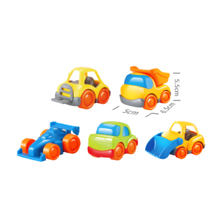 5pcs 5cm Mini Car Playset with Playmat