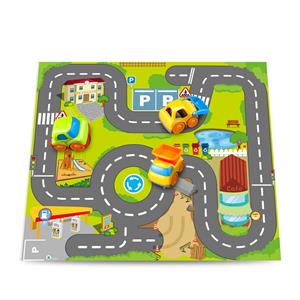 3pcs Mini Car Playset with Playmat