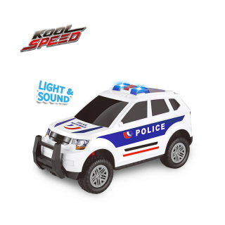 Camion de police à friction avec lumière et son