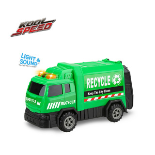 Camion à ordures à friction avec lumière et son