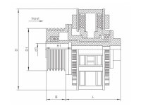 带皮带轮限矩型永磁耦合器
