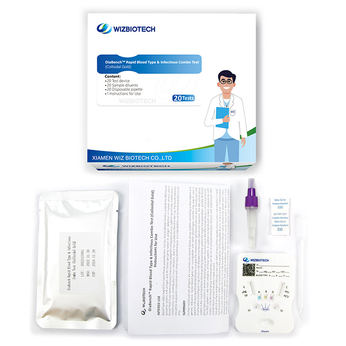 Blood type screening rapid test