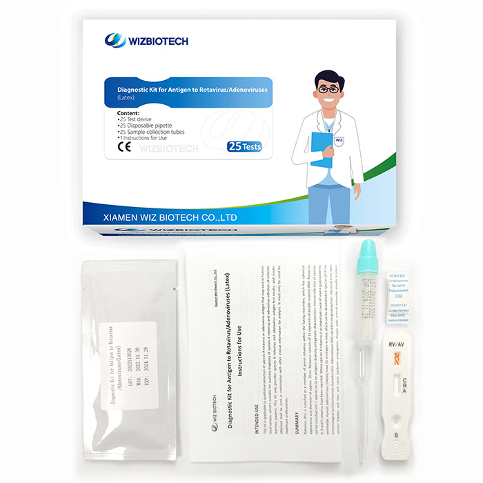 Baby Diarrhea Combo Test Rotavirus And Adenovirus Antigen Stool Latex Test