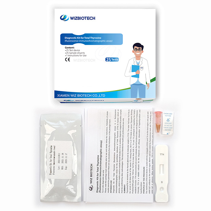 T4 Total Thyroxine Rapid Blood Test For Hypothyroidism Hyperthyroidism