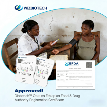La tarjeta de prueba Diabench POCT obtiene el registro de la FDA etíope: una solución única para la determinación del grupo sanguíneo y la detección del VIH, el VHC, el HBsAg y la sífilis.