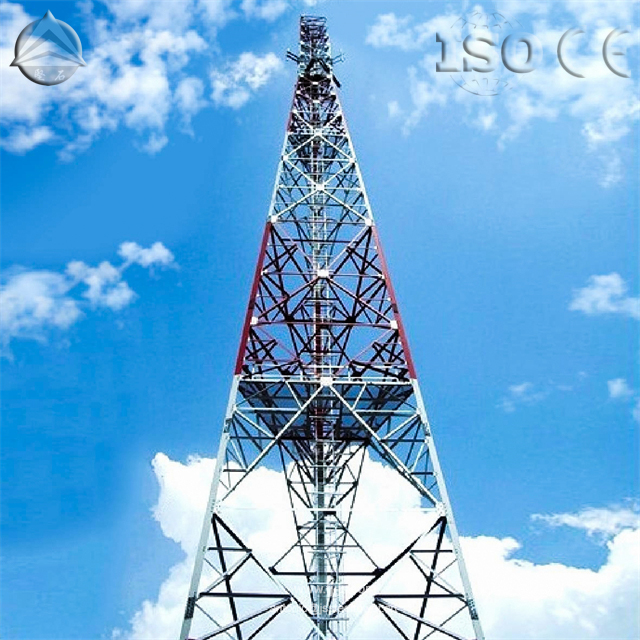 Torre de acero de comunicación de cuatro patas