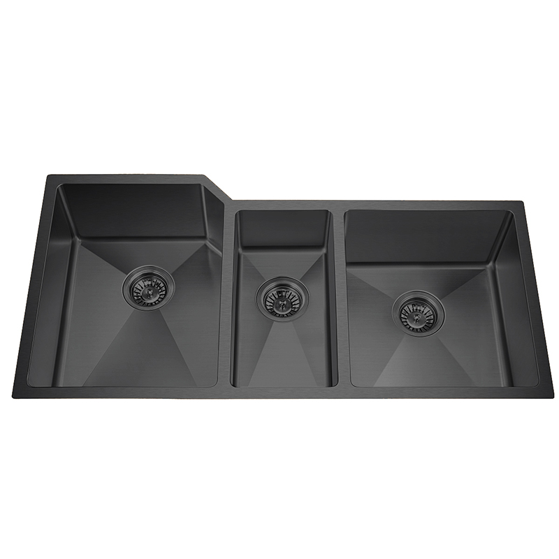 black stainless steel undermount sink
