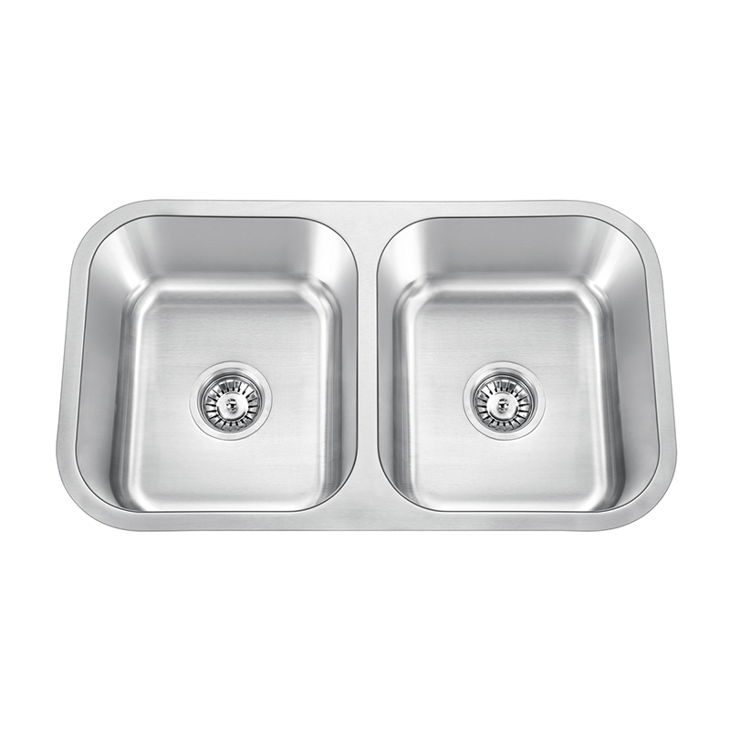 ADA stainless steel double bowl kitchen sink