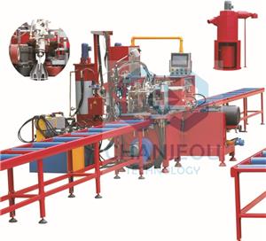 Máquina de encapsulado de poliuretano PU para perfiles de aluminio con aislamiento térmico