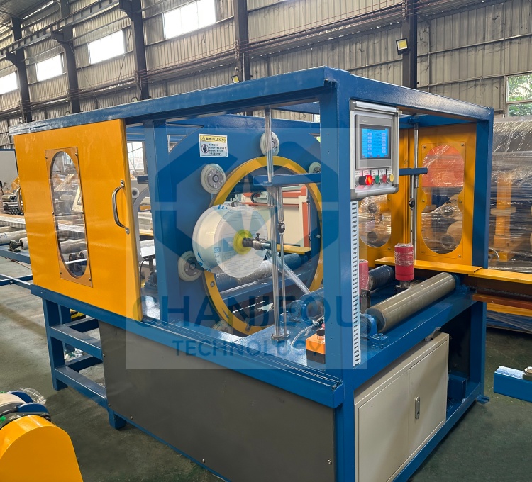 Automatic aluminum profile packing wrapping machine and glue film bundle machine