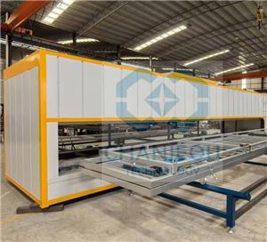 Livraison au Canada d'une machine de transfert à effet bois pour profilés et tôles d'aluminium