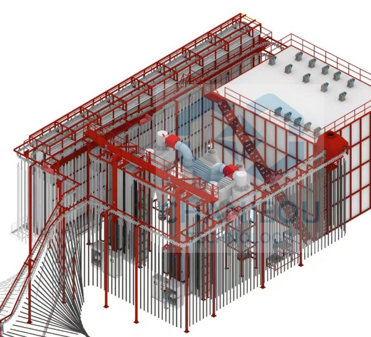 vertical spraying machine
