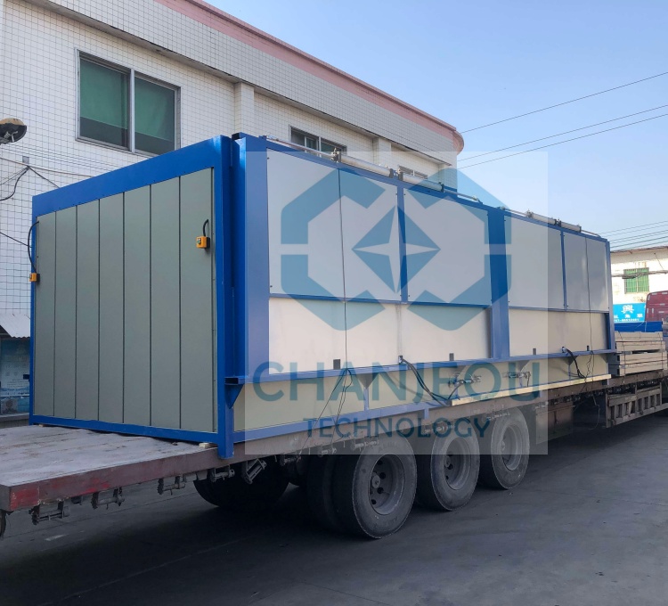 Dispatch Metal door wood grain transfer machine to India