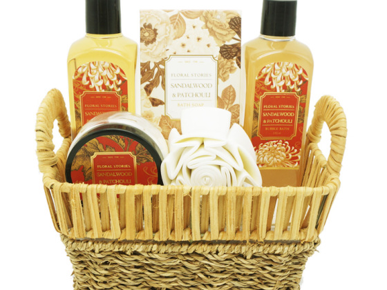 Coffret cadeau douche bain moussant au bois de santal Floral Story