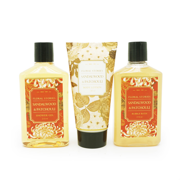 Floral Story Sandalwood Bubble Bath Shower Gift Set