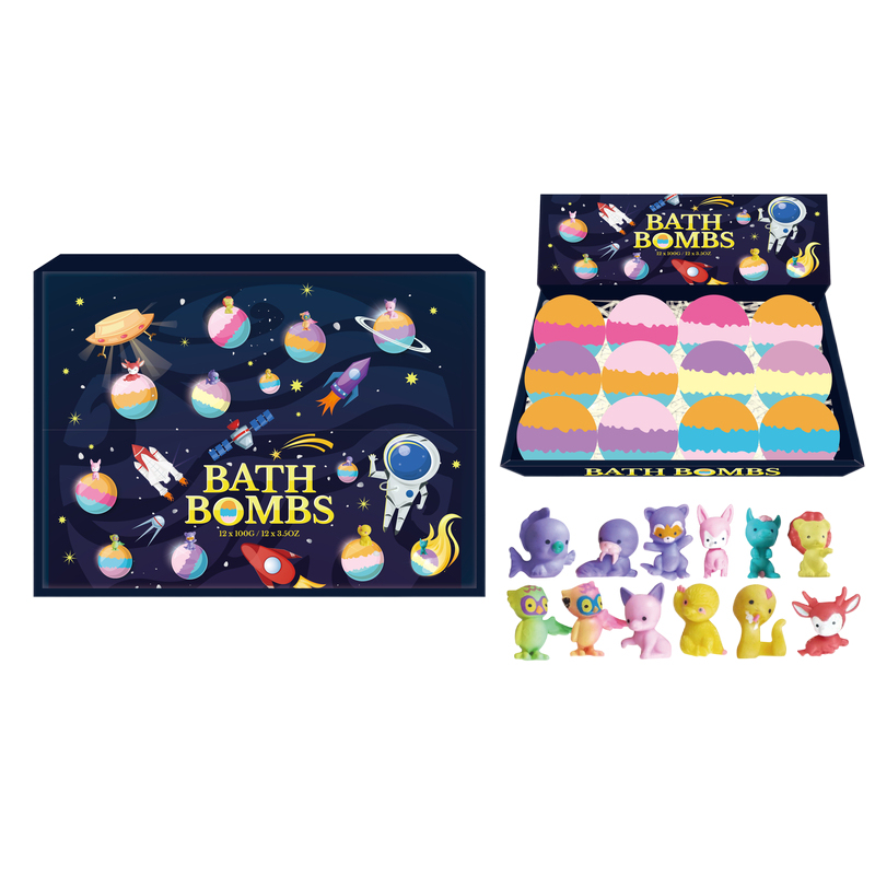 Organic Surprise Bath Bomb Colorful Vanilla Shower Bomb