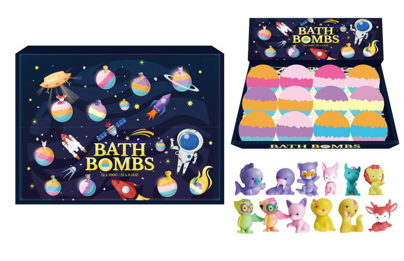 Organic Surprise Bath Bomb Colorful Vanilla Shower Bomb